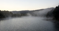 Fog on Searsville Lake from the Dam