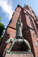 Angel with Sword outside St Nikolai Kirche, Kiel