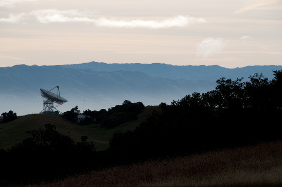 Breaking Dawn over Radio Telescope, from Jasper Ridge