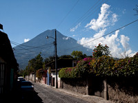 Volcán de Agua from a Street in Antigua