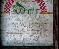 Handwritten Certificate, 1824 (Detail of Writing)