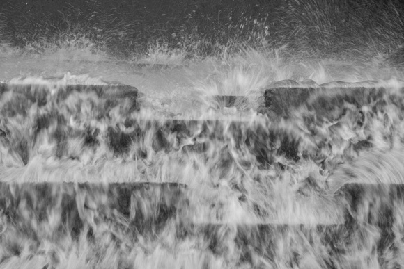 Water over the Dam (Monochrome)