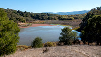 Multicolored Searsville Lake at Low Water
