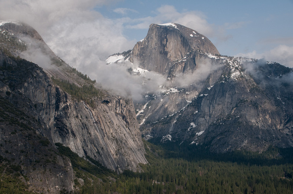 Half Dome and Yosemite Valley, lifting Mist