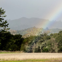 Rainbow with Windy Hill from Frog Pond