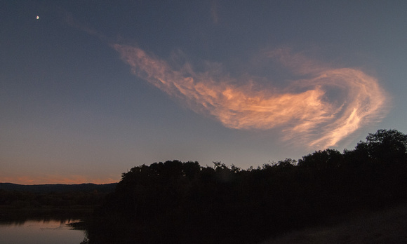 Sunset Clouds with Moon