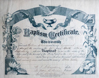 Baptism Certificate, 1896