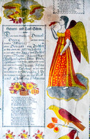 Birth- and Christening Certificate, 1835 (Detail on right)