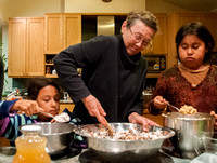 Lu, Granny, Clio Making Christmas Cake 12/23/2013