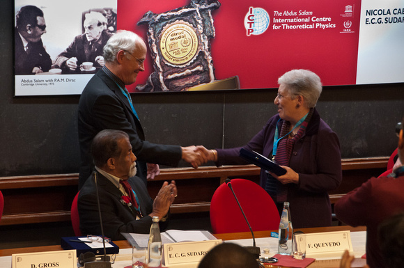 Presentation of Nicola Cabibbo's 2010 Dirac Medal to Paola Cabibbo