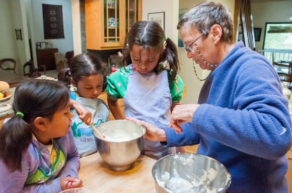 Granddaughters Cook with Granny 8/9/2011